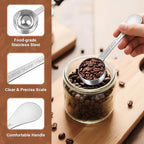 2PCS Coffee Scoop(1TBSP | 3TSP | 15ML), Stainless Steel Measuring Spoon, Food Grade Scooper for Ground Coffee, Bean, Powder, Espresso