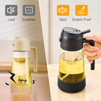PARACITY Oil Dipenser Bottle with Silicone Bottom, 2 in 1 Olive Oil Sprayer and Dispenser, Oil Spray Bottle 470ML/ 16OZ for Cooking, Kitchen, BBQ, Air Fryer, Salad, Baking(1PC Black)