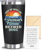 NewEleven First Christmas Retirement Gift For Women, Men 2025 | Goodbye Present | Going Away Gift | Farewell Gifts For Coworkers | From Colleague, Friend, Family - Tumbler 20oz