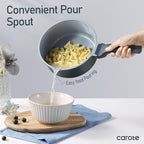 CAROTE 14 Pcs Ceramic Cookware Set, Pots and Pans Set Non Stick with Ceramic Coating, Induction Kitchen Sets