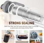 OneDream Cold Brew Coffee Maker - 2 Quart 64oz Stainless Steel Filter Cold Brew Pitcher Jar, No Leaks Cold Brew Mason Jar Coffee Maker, Easy to Clean Cold Coffee Maker