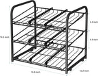AIYAKA Can Rack Organizer, 3 Tier Stackable Can Storage Dispenser,for Food Storage, Kitchen or Pantry, Storage for 36 Cans, Black