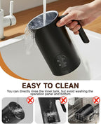 Electric Milk Frother, 4-in-1 Automatic Milk Frother and Steamer 11.8oz/350 ml, Hot and Cold Foam Maker, Milk steamer Warmer Heater Foamer for Coffee, Latte, Cappuccino, Matcha