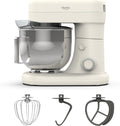 Martha Stewart  Tilt-Head Stand Mixer, 12 Speed, 5.3QT Stainless Steel Bowl, Splash Guard with Pour Chute, Whisk, Dough Hook, Flat Beater, Electric Kitchen Baking Mixer, Bread, Cake, Whip, Linen White