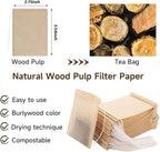 200Pcs Tea Filter Bags, Disposable Tea Filter Bags for Loose Leaf Tea from Safe Natural Materials, Empty Tea Bags Suitable for Loose-Leaf Tea, Coffee, Spices, Herbs (3.54 x 2.75 inch)