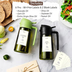 TrendPlain - Original 16oz/470ml Olive Oil Dispenser Bottle for Kitchen Gadgets and Air Fryer Accessories - Olive Oil Sprayer for Cooking w/Stickers - Bubblegum