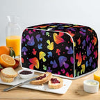 JEOCODY Colorful Mushroom Toaster Fabric Quilted 2 Slice Toaster Appliance Dust-proof Cover for Kitchen Small Appliance Dust Cover and Fingerprint Protection