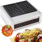 Takoyaki Maker Commercial Ebelskiver Pan 56 Holes Electric Grill Machine for Aebleskiver, Cake Pops, Pancake Balls, Donut Holes, 4000W, 110V