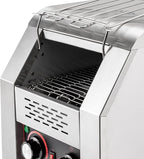 Commercial Toaster 150 Slices/Hour 1300W Heavy Duty Stainless Steel Commercial Electric Conveyor Toaster Oven with Three Baking Modes for Home Restaurants Bakery Use