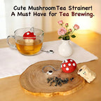 2PCS Mushroom Tea Strainers Silicone Tea Infusers Tea Infusers For Loose Tea Tea Accessories Cute Kitchen Accessories Mushroom Gifts