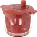 Risu Liberalista Salad Spinner Vegetable Drainer, Red, 0.6 gal (2.3 L), Made in Japan