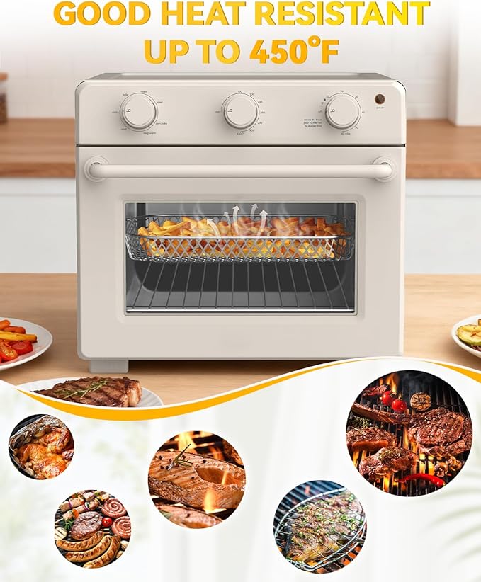 Air Fryer Mesh Basket 1-Piece Compatible with bella Air Fry Toaster Oven, Stainless Steel Baking Tray Original Replacement Accessory Assist with 7 Cooking Options