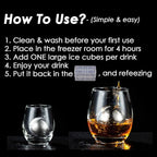 Whiskey Stone Gifts Set, Reusable Metal Ice Cubes, XL Large Stainless Steel Whiskey Stone, Refreezable Ice Ball Set with Storage Case, Unique Christmas Bourbon Gifts, Ice Rocks Wine Chiller