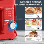 Kitchen Stand Mixer, 6.5Qt Household Stand Mixers, 660W 6+P Speed Tilt-Head Electric Dough Mixer, Food Mixers for Daily Use with Dough Hooks, Whisk, Beater