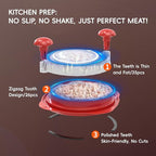 XL Chicken Shredder, Large Pro Meat Shredder Tool Twist with Ergonomic Handle, Strong Non-Slip Base, Dishwasher Safe, Kitchen Chicken Grinder for Ground Food, Vegetables, Red