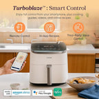 Cosori 9-in-1 TurboBlaze Air Fryer 6 Qt, Smart Control, 90°–450°F, Shake Reminders, Precise Heating for Even Results, Air Fry, Roast, Bake, Broil, Dry, Frozen, Proof, Reheat, Keep Warm, 120V, Cream