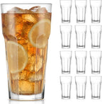 Libbey Gibraltar DuraTuff Iced Tea Glasses Set of 12, 22 Oz Durable Restaurant Style Drinking Glass Cups, Drinkware Set for Family Gatherings, Parties