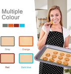 Silicone Baking Mat, Reusable Silicone Mats for Baking Set of 3, Non-Stick Baking Supplies for Pastries, Cookies, Macaroons, Bread