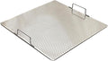 Sunrise Stainless Steel Fryer Screen with Handles (Solid Screen) (1, 17.5" x 17.5" x 2")