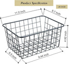 Wire Kitchen Storage Basket 3 Packs,Perfect Pantry Organization Accessories Baskets,Laundry Basket,Countertop Organization,Suitable for Kitchen,Bathroom,Bedroom,Tabletop,Stackable,Black