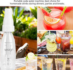 Portable Soda Maker, Sparkling Water Maker, Soda Streaming Machine, Travel Soda Maker, 1L Carbonating Bottle, Carbonated Water Machine for Home