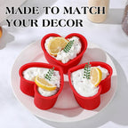 8 Inch Silicone Heart Shaped Cake Pans Small Heart Cake Pan Set Nonstick Silicone Heart Molds for Baking (2 Pcs, Red)