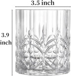 Eorbow 6 Pack Plastic Water Tumblers, 14 OZ Unbreakable Acrylic Whiskey Drinking Glasses, BPA-Free Clear Wine Cup, Shatterproof Drinkware Barware for Juice, Cocktail