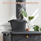 Cast iron Humidifier Seasonal Wood Stove Steamer with Sauce Pot, Camping Grill Essential, Non-Toxic Cast Iron Kitchenware for Indoor/Outdoor Use