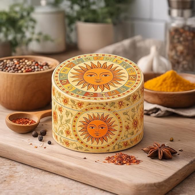 Spice Grinder, Manual Pepper Mill, Adjustable Metal Grinders, Essential for Kitchen (Day Sun)