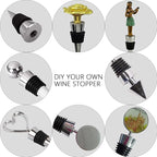 Wine Stopper, Reusable Decorative Bottle Stoppers for Kitchen, Bar, Gifts, Holiday Party, Wedding (10 Pack)