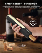 Rechargeable Electric Wine Opener with Charging Base & Foil Cutter, Automatic Corkscrew for 60 Bottles, Luxury Christmas White Elephant Gift for Wine Lovers Women Men - Gold & Black