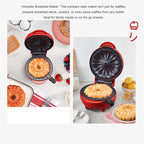 Diydeg Cake Maker Machine, 550W Double Sided Heating Non Stick Coating Donut Maker with Indicator Light, Electric Food Waffle Maker for Breakfast Snacks Desserts, Gift for Bakers (US Plug 110V)