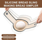 3 PCS Silicone Bread Sling for Dutch Oven Liners, Non Stick & Easy to Clean Silicone Bread Baking Mat with Extra Long Handles, Reusable Round Silicone Baking Mats to Transfer Sourdough Bread