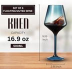 Floating Wine Glasses for Pool (16 Oz | Set of 4) - Shatterproof Wine Glass Set That Float | Outdoor Acrylic Glassware for Poolside, Beach | Stemmed Glass for Patio, BBQ - Muted Colors