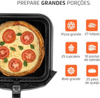 Fritadeira Sem Óleo Air Fryer 8L, Mondial, Preto/Inox, 1900W, 220V - AFN-80-BI