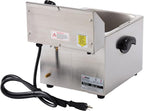 Winco EFS-16 Deep Fryer, electric, countertop single well, Silver, 16.14 x 9.65 x 13.58 inches