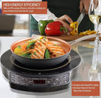 Nuwave Gold Precision Induction Cooktop, Portable, Powerful with Large 8” Heating Coil,100°F to 575°F, 3 Wattage Settings, 12” Heat-Resistant Cooking Surface