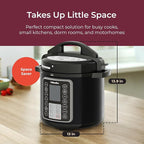 Mueller 6 Quart Pressure Cooker 10 in 1, Cook 2 Dishes at Once, Tempered Glass Lid incl, Saute, Slow Cooker, Rice Cooker, Yogurt Maker and Much More