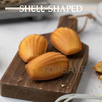 2-Pack Madeleine Pan — 12-Cavity French Shell Cake Mold, Non-Stick Golden Carbon Steel Baking Pan for Classic Madeleines, Tea Cakes & Cookies