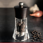 Manual chili pepper mill in wood and acrylic, natural 14 cm - 5,5in.
