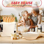 EWFEN Sourdough Starter Kit with Round & Oval Banneton, Complete Sourdough Bread Baking Supplies, Bread Proofing Basket with Starter Jar, Bread Making Tools Kit for Beginners & Bakers
