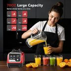 1800W Blender for Smoothies, 70oz Pitcher & 20oz Grinder, 28000 RPM High Speed Countertop Blender for Kitchen for Ice Crushing, Frozen Fruits & Nut Butter, 1-5 Min Timer, Multiple Speeds