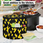 Electric Pressure Cooker Storage Bag Smooth Flat Surface Electric Pressure Cooker Insulation Handbag Home Decorations, Yellow Flame Print