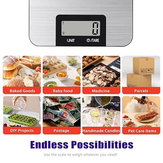 Food Kitchen Scale High-Precision Digital Scale Accurate Weighing for Baking & Cooking Enthusiasts (Shiny Green)