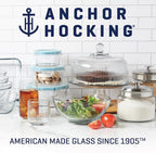 Anchor Hocking Heritage Hill Glass Jar with Lid, 2 Gallon Capacity, with 2 Chalkboard Labels and Chalk