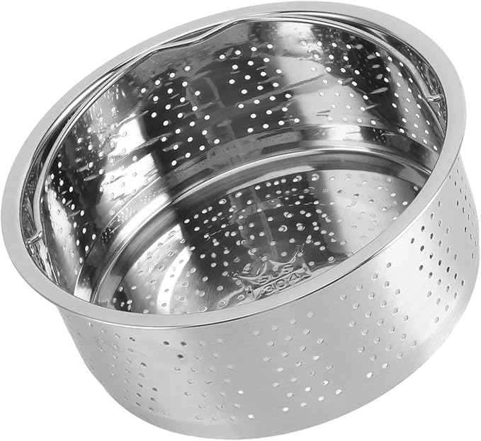 TOPINCN Steam Basket, Stainless Steel Steam Basket with Handle Sugar Removal Rice Cooker Insert Steaming Rack Steamer Cookware Steamer for Cooking (20cm)