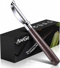 Premium Vegetable Peeler, Stainless Steel Potato Peeler with Ergonomic Wood Handle, Sharp Veggie Peeler for Potatoes, Carrots, Fruits & Cabbage, Professional Peeler for Kitchen (I Shape)