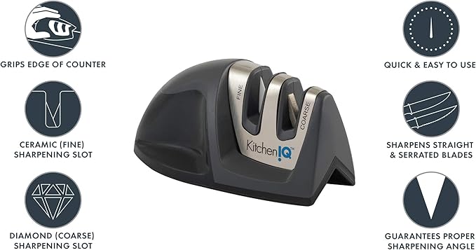 SMITH’S Deluxe Diamond Edge Grip Knife Sharpener, CDU