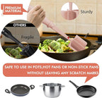 2 Pack Upgrade Meat Chopper, Heat Resistant Meat Masher for Hamburger Meat, Ground Beef Smasher, Nylon Hamburger Chopper Utensil, Ground Non Stick Mix Chopper Mix Potato Masher Tool (Pink)