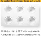 OCPO KITCHEN Silicone Molds for Baking Mousse Cake, French Dessert Mold for Pastry Chocolate, Cupcake, Ice Cream Mould, Cake Decoration Mold, 3D Water Drop Shape (6-Cavity)